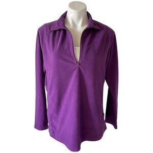 Woolrich Colwin Fleece 1/2 Zip Pullover Purple Sz XL